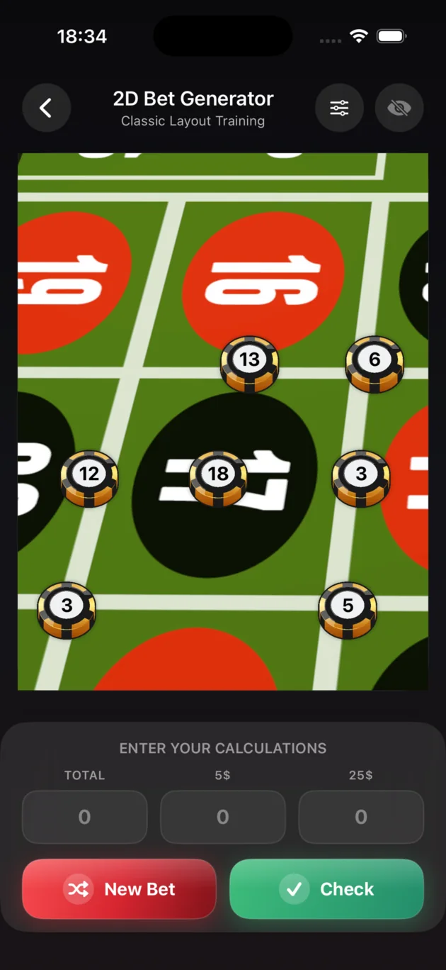 iCroupier 2D roulette bet generator